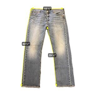 Levi's 501 Jeans Men's W36 L30 Button Fly Straight Leg Denim Pants Used Good